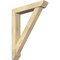 Ekena Millwork Traditional Slat Rough Sawn Bracket w/ Offset Brace, Douglas Fir, 6"W x 32"D x 40"H BKT0604X32X40TRA06RDF - alternate 1
